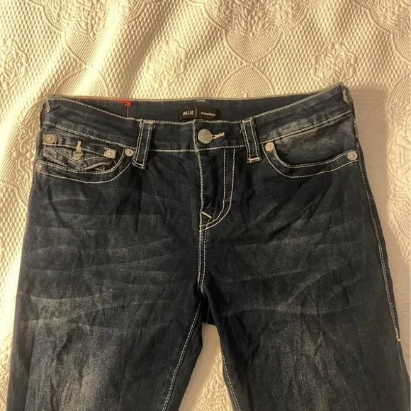 True Religion Dark Blue Denim with Contrast Stitching - Picture 5 of 5